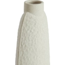 Laromita Decoration Namtu Dokulu Krem Seramik Vazo / L