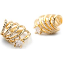 Royaleks Design 2'li Kıkırdak Küpe - Altın