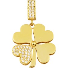 Bilezikci Yoncalı Altın Kolye Ucu 14 Ayar