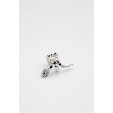 Royaleks Design Yılan Kıkırdak Küpe - Gümüş