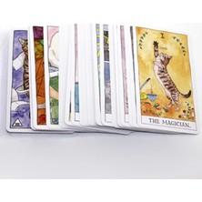 Chantaky Cat Tarot Kedi Tarot Kağıdı 78 Kartlı Kedi Temalı Tarot Des