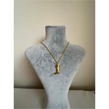 Asteria Jewelry Altın Rengi Minimal Kovboy Çizme Kolye