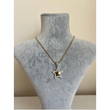 Asteria Jewelry Top Zincirli Altın Yıldız Kolye
