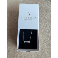 Asteria Jewelry Hareketli Taşlı Mess Kolye