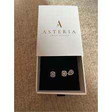 Asteria Jewelry Gümüş Mess Yeni Sezon Zirkon Taşlı Küpe