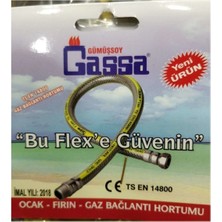 Gassa Doğalgaz Flex Bağlantı Hortumu Gaz Flexi Soba Fırın Ocak 100 cm