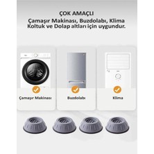 Eli-Ka Home Gürültü ve Titreşim Engelleyici Kaymaz Kauçuk Çamaşır Bulaşık Makinesi Ayak Pedi Stoper 4 Adet