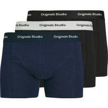 Jack & Jones Jacvesterbro Solıd Trunks 3 Pack Noos Erkek Lacivert Boxer 12272945-04