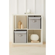 Tekno Trust 2'li Gri Balıksırtı Kapaklı Kutu Set 30   x   30   x   30  cm