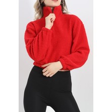 Adatakbutiq Üç Iplik Beli Lastikli Polar Sweat Kırmızı - 20708.1872.