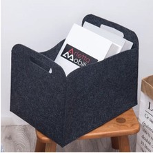 Tekno Trust Çok Amaçlı Keçe Depolama Organizer Sepet Çift Saplı, Kitaplar, Oyuncaklar, Çamaşırlar