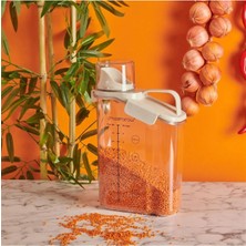 Tekno Trust Ölçülü Pratik Deterjan Kuru Baklagil Saklama Kabı 2000 ml (Karışık Renk)