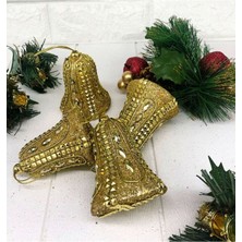 Tekno Trust - 4 Adet Luxury Seri Cici Ağaç Süsü Gold Çan 528130
