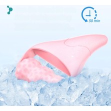 Naturachi Ice Roller Gua Sha Tırtıklı Yüz Masaj Aparatı Pembe Renk
