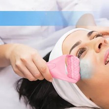 Naturachi Ice Roller Gua Sha Tırtıklı Yüz Masaj Aparatı Pembe Renk