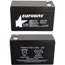 EUROONE EO127.0 12 VOLT - 7 AMPER AKÜ (150 X 65 X 90 MM)