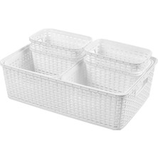 Rattan Organizer Sepet Set 7 Parça