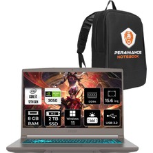 Msı Thin 15 Intel Core I7 12650H 8gb 2tb SSD RTX3050/4GB 15.6" Fhd 144Hz W11H Taşınabilir Bilgisayar & Per4 Çanta B12UC1479XTRP354