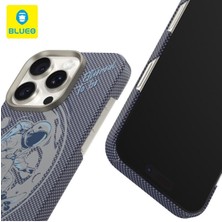 Blueo Plain Weave iPhone 16 Pro Max Uyumlu Air Aramid Fiber Magsafe Moon Telefon Kılıfı