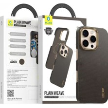 Blueo Plain Weave iPhone 16 Pro Max Uyumlu Air Aramid Fiber Magsafe Gold Telefon Kılıfı