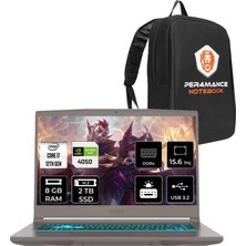 Msı Thin 15 Intel Core I7 12650H 8gb 2tb SSD RTX4050/6GB 15.6" Fhd 144Hz Fdos Taşınabilir Bilgisayar & Per4 Çanta B12VE1892XTRP304