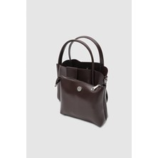 Shule Bags Beca Acı Kahve El ve Çapraz Çanta