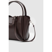 Shule Bags Beca Acı Kahve El ve Çapraz Çanta