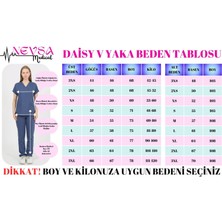 Nevsa Daisy V Yaka Bordo Unisex Uniforma (Likralı) 2xs - Takım - Hayır İsim Yazılmasın