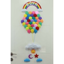 Renkli Hayallerim Rüya Isimli Balonlar Bebek ve Hastane Odası Kapı Süsü