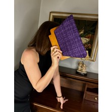 Jophiel Bahram Petite - Ahşap Burslu Kumaş Çanta, Clutch, El Çantası, Portföy, Kadın Çanta, Çanta