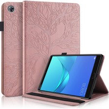 SZYKD Huawei Mediapad M5 10.8 Inç Deri Kılıf Pembe Altın (Yurt Dışından)