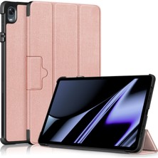 SZYKD Oppo Pad 11 Inç Pembe Altın Için Deri Tablet Kılıfı (Yurt Dışından)