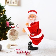 Dans Eden Popo Sallayan Noel Baba Hareketli Müzikli Noel Baba 28 cm Twork Vitrindolusu