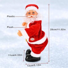 Dans Eden Popo Sallayan Noel Baba Hareketli Müzikli Noel Baba 28 cm Twork Vitrindolusu