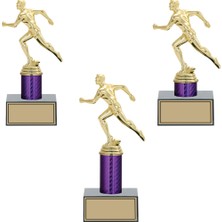 Odak  Atletizm Kadın Figürlü Kupa Takımı-Ödül Kupası-Turnuva Kupası-Kupa Seti 3'lü Takım