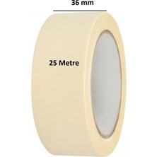 Tify 2 Adet Maskeleme Bandı Boya Bandı 36MM x 25M  Kağıt Bant