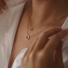 Altıntaş Double Halkalı Ikili Altın Kolye