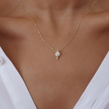 Altıntaş Kristal Markiz Altın Kolye
