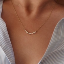 Altıntaş Taş Dizili Nazik Altın Kolye