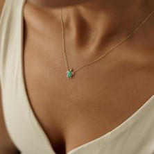 Altıntaş Opal Kaplumbağa Altın Kolye