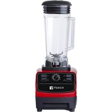 Vosco Bar Blender- 2 Lt Buz Kırıcılı Kırmızı (6 Bıçaklı)