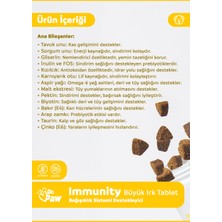 Dr. Paw - Immunity Plus Büyük Irk Köpekler için Zindelik ve Organ Sağlığı Destekleyici Çiğnenebilir Tablet(60 adet, 120 gr)