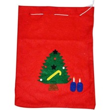 Tekno Trust - Kırmızı Keçe Noel Baba Hediye Çuvalı 30 cm 455121