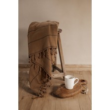 Barine Boa Pamuk Koltuk Şalı, Battaniye Kahverengi