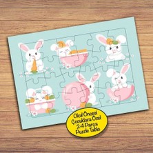 Asilmeydan Sevimli Bebek Tavşan 24 Parça Çocuklara Özel Yapboz TABLO-262