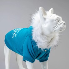 Lindodogs Jacks Dog Cafe Mountains Kedi Köpek Sweatshirt Mavi Beden 4