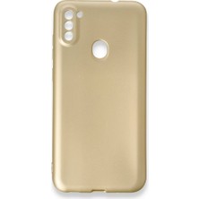 Newface Samsung Galaxy M11 Kılıf Premium Rubber Silikon - Gold 13