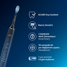 Philips Sonicare Diamond Clean 9000 Şarjlı Diş Fırçası,Seyahat Kabı,Sonicare App - Siyah HX9911/88