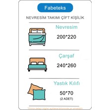 Fabeteks Yılbaşı Kar Taneleri Altın Renkli yah Zeminli Dijital Nevrem Takımı