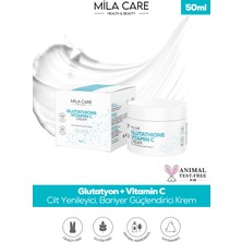 Mila Care Cilt Yenileyici, Bariyer Güçlendirici, Aydınlatıcı Glutatyon Vitamin C Krem 50 ml x 4 Adet